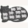 1pc Cat Shaped Silicone Ice Cube Tray And Mold- 9 Cavities - Fun & Cute Animal Replica Mold