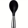 Rice Paddle; Silicone Standing Rice Spoon; Stainless Steel Handle Rice Scooper; Round Edge Not Rust Rice Serving Spoon; Non-Stick Rice Spatula Kitchen