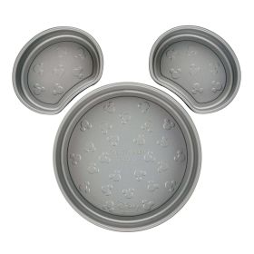 Farberware Disney Bake with Mickey Mouse 3 Piece Nonstick Mickey Head Cake Pan Set, Black