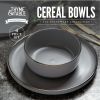 Thyme & Table Servware Gray Ava Stoneware Round Bowls, 4 Pack