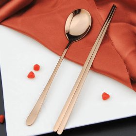 Kritne 304 Stainless Steel Spoon Chopsticks Set Korean Style Cutlery Christmas Gift, Chopsticks, Korean Cutlery