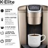 K-Elite Single Serve K-Cup Pod Coffee Maker, Brushed Gold