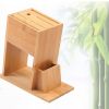 Kitchen Supplies Storage Shelf Multifunctional Cutter Rack Holder Wooden Knife Tool Holder Without Cutter