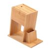 Kitchen Supplies Storage Shelf Multifunctional Cutter Rack Holder Wooden Knife Tool Holder Without Cutter