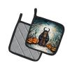 Krampus The Christmas Demon Spooky Halloween Pair of Pot Holders Kitchen Heat Resistant Pot Holders Sets Oven Hot Pads for Cooking Baking BBQ