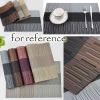 6 Pcs Heat-Resistant PVC Placemat for Dining Table Woven Polyester Stain Resistant Table Mats Easy to Clean, Wine Red