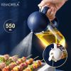 1pc 2-in-1 Oil Bottle Spray And Automatically Open Pour Olive Oil Gravy Boats Grill Sprayer Leak-proof Nozzle BBQ Kitchen Accessories